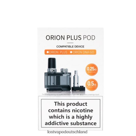 Lost Vape Orion plus DNA-Pod-Cartridge-Pack | inklusive 2 Spulen regulär LVN20L407 Lost Vape Review Deutschland
