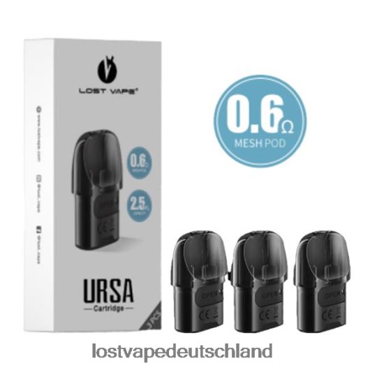 Lost Vape URSA Ersatzkapseln | 2,5 ml (3er-Pack) schwarz 0,6 Ohm LVN20L6 Lost Vape Kaufen Deutschland