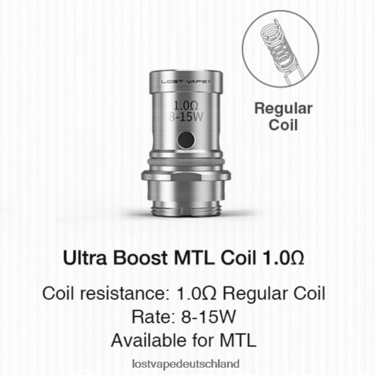 Lost Vape Ultra Boost-Spulen (5er-Pack) mtl v2 1.ohm LVN20L350 Lost Vape Pods Near Me